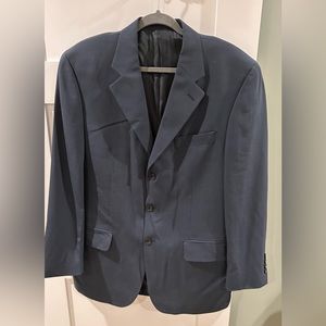 S. Cohen Performance Jay Navy Blue 100% Wool Sport Coat blazer 42R 3 button